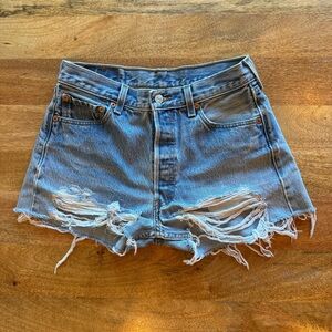 Levi's 501 Original Fit High-Rise Torn Women’s Jean Shorts